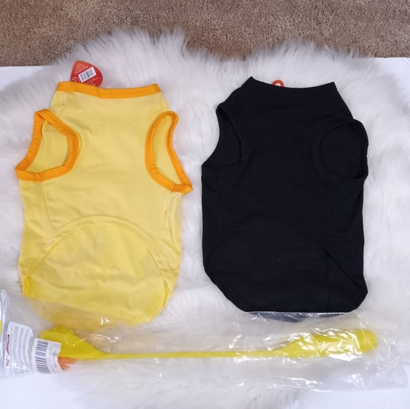 3 Pcs Easter Bunny Dog/Cat Outfit Includes FREE Dental Squeaky Fetch Anxiety Toy - Picture 3 of 11